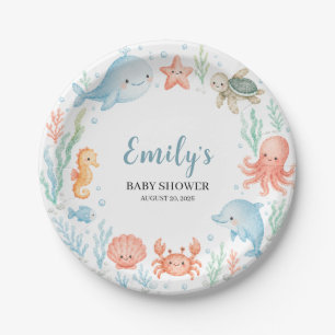 Under the Sea Baby Shower Paper Plate