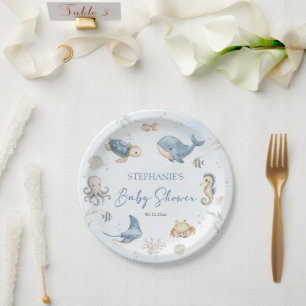 Under The Sea Baby Shower Paper Plate
