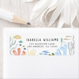 Under The Sea Baby Shower Return Address