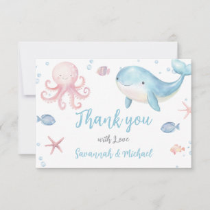 Under the Sea Baby Shower Thank You Card