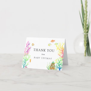 Under the Sea Baby Shower Thank You Card