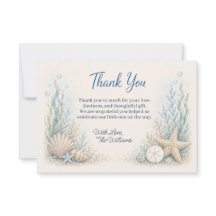 Under the Sea Baby Shower Thank You Card