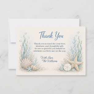 Under the Sea Baby Shower Thank You Card