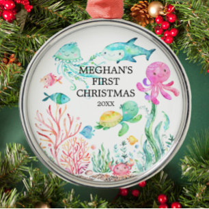 Under the Sea Baby's First Christmas Ornament