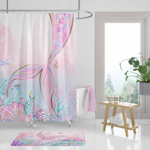 Under the Sea Bathroom decor, Mermaid  Shower Curtain