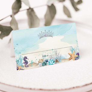 Under the Sea Beach Sweet 16 Quinceañera XV Place Card