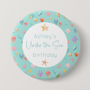 Under The Sea Birthday 7.5 Cm Round Badge