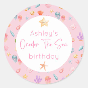 Under The Sea Birthday Classic Round Sticker