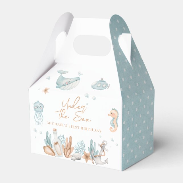 Under the Sea Birthday  Favour Box (Front Side)