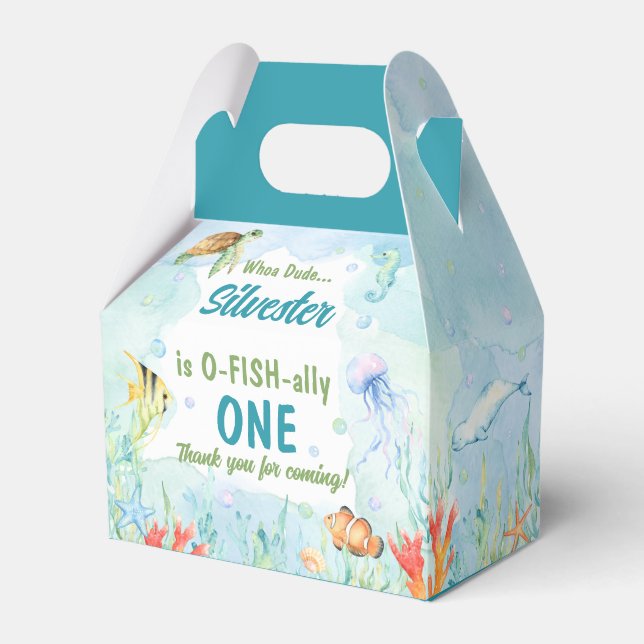 Under the Sea birthday Favour Box (Front Side)