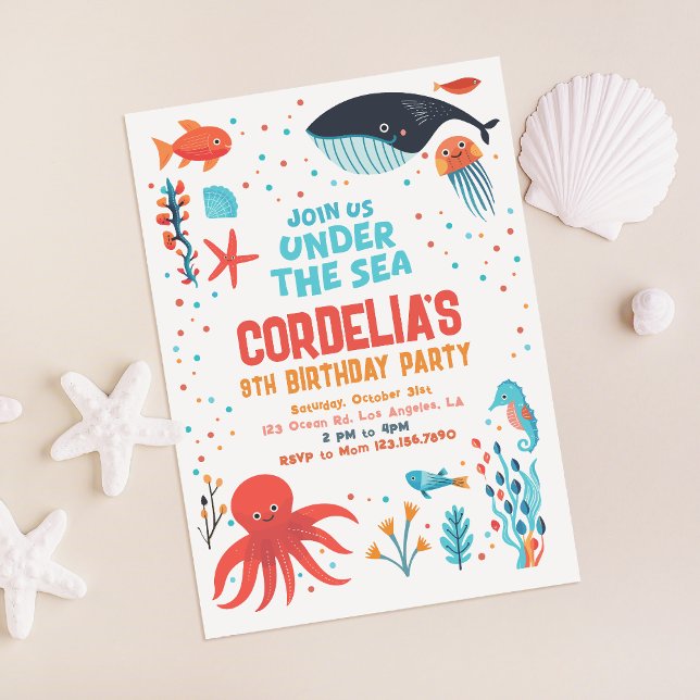 Under The Sea Birthday Invitation (Creator Uploaded)
