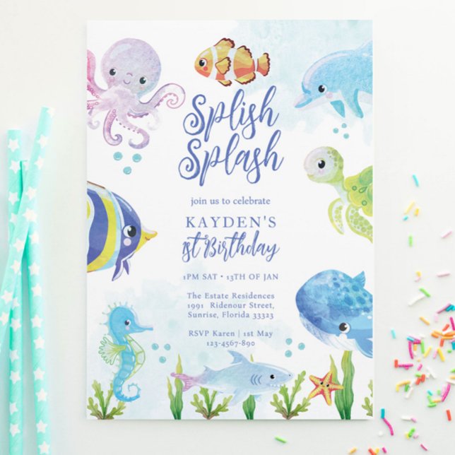 Under the Sea Birthday Invitation (Creator Uploaded)