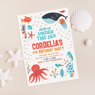Under The Sea Birthday Invitation