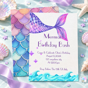 UNDER THE SEA BIRTHDAY INVITATION FOR GIRLS
