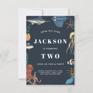 Under The Sea Birthday Invitation For Kids