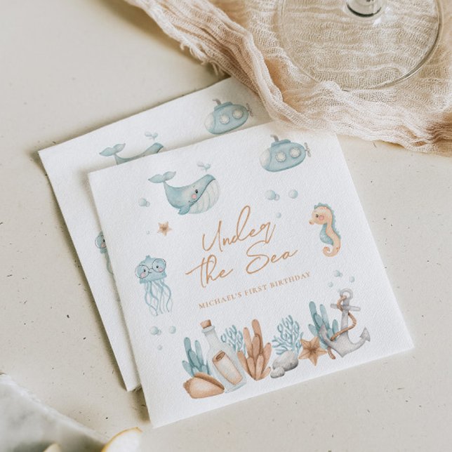 Under the Sea Birthday  Napkin (Creator Uploaded)