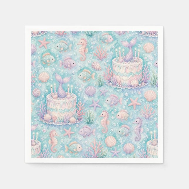 Under the Sea Birthday  Napkin (Front)