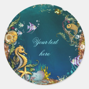 Under the Sea Birthday Party Classic Round Sticker