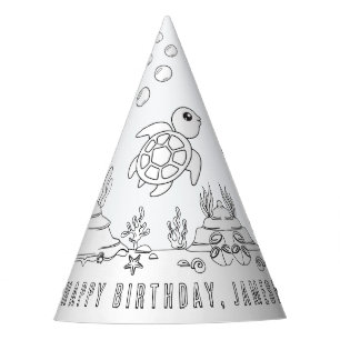 Under the Sea Birthday Party - Colour Your Own Hat