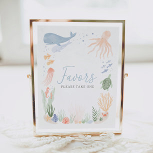 Under the Sea Birthday Party Favours Sign