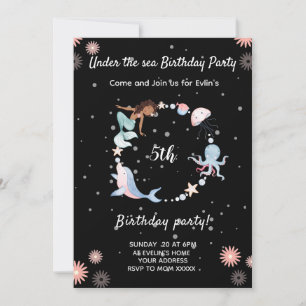 Under the sea birthday party Invitation