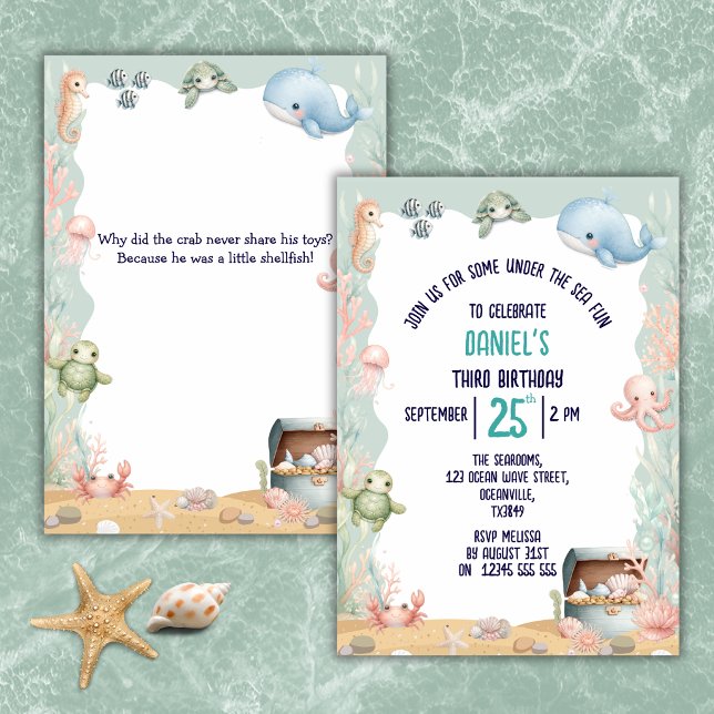 Under The Sea Birthday Party invitation (Creator Uploaded)
