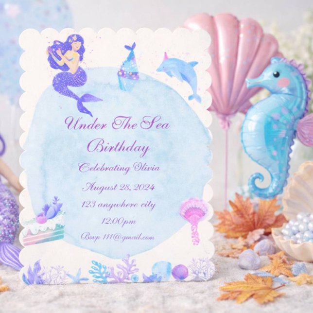 UNDER THE SEA BIRTHDAY PARTY INVITATION (Creator Uploaded)