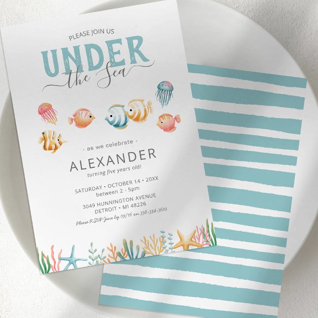 Under the Sea Birthday Party Invitation (Creator Uploaded)