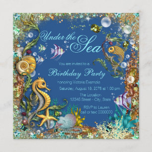 Under the Sea Birthday Party Invitation