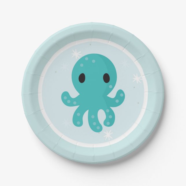 Under the Sea Birthday Party Paper Plate (Front)