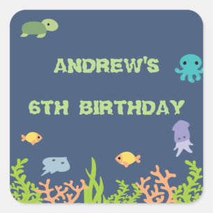 Under the Sea Birthday Party Sticker
