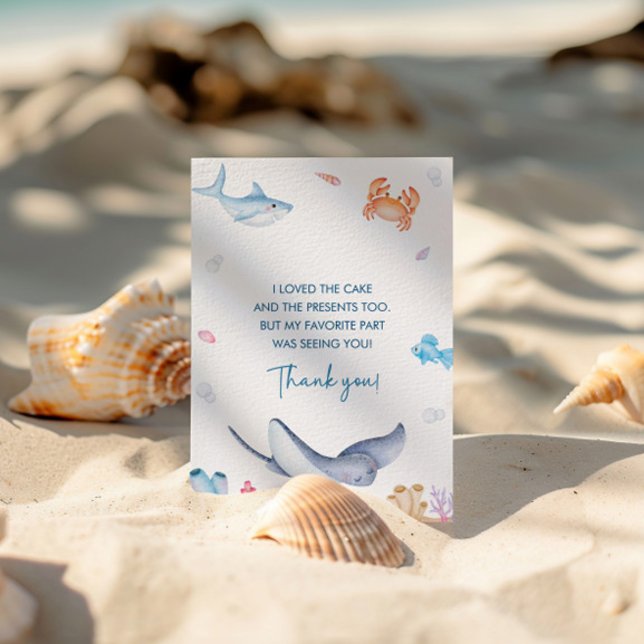 Under The Sea Birthday Party Thank You Card (Creator Uploaded)