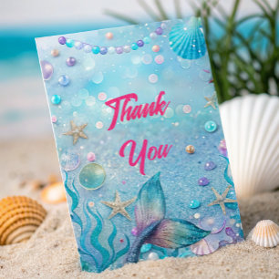 Under the Sea Birthday Party  Thank You Card