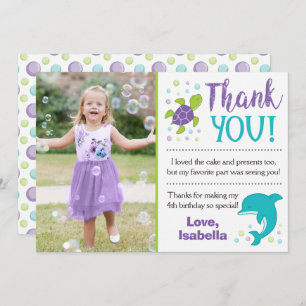 Under the Sea Birthday Thank You Card
