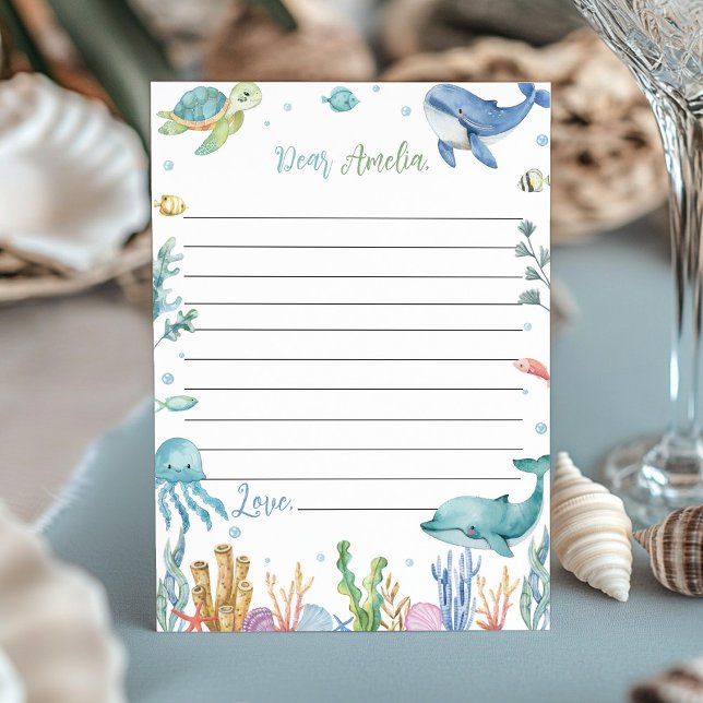 Under the Sea Birthday Time Capsule Message Card (Creator Uploaded)