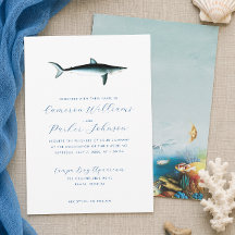 Under the Sea Blue Shark Aquarium Wedding