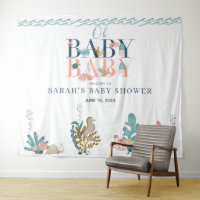 Under the Sea Blue Watercolor Oh Baby Baby Shower