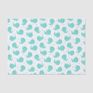 Under the Sea Blue Whales Swimming and Having Fun Tissue Paper