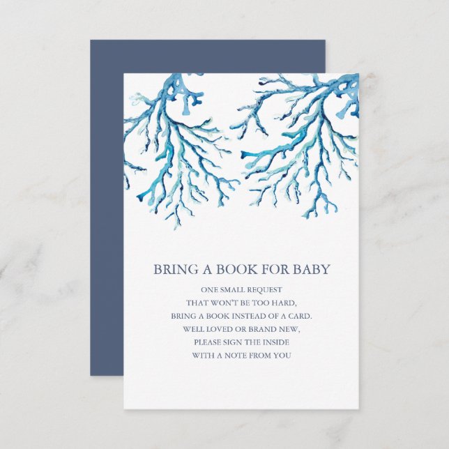 Under the Sea Book For Baby Insert Invitation (Front/Back)