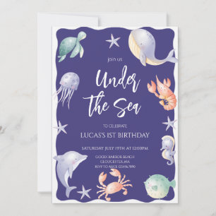 Under the Sea Boy Birthday Party Invitation
