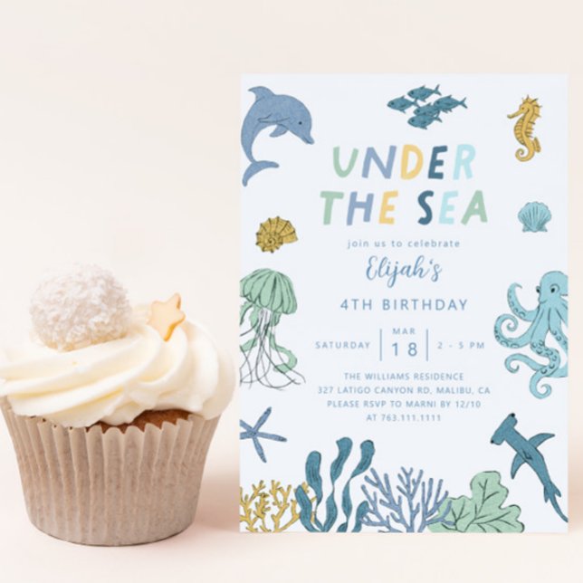 Under The Sea Boy Birthday Party  Invitation (Creator Uploaded)
