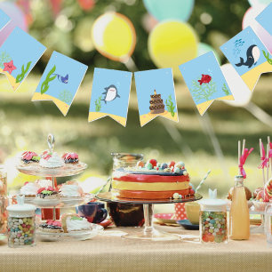 Under the sea boys 1st birthday party bunting