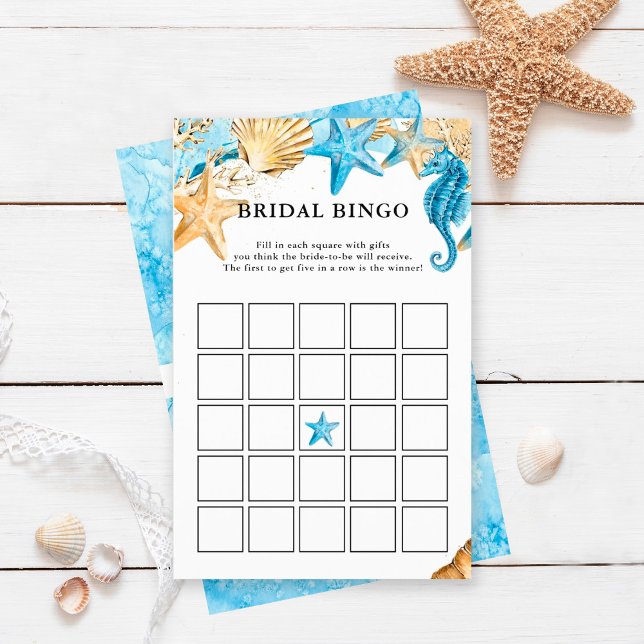 Under the Sea Bridal Bingo Bridal Shower Game  (Creator Uploaded)