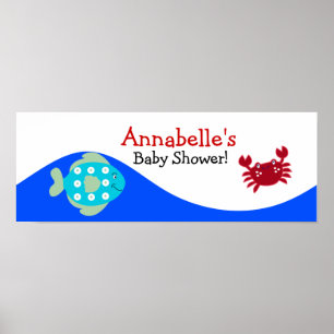 Under the Sea Calypso Baby Shower Banner Poster