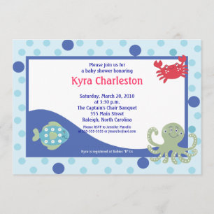Under the Sea Calypso Ocean Baby Shower 5x7 Invitation