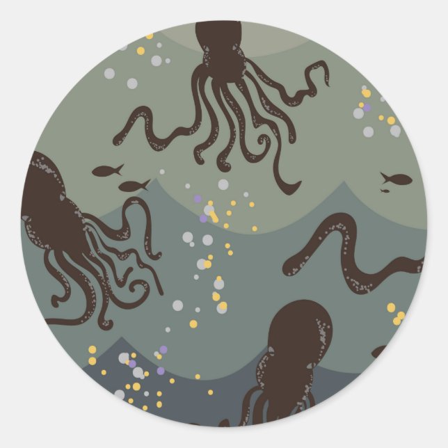 Under The Sea Classic Round Sticker (Front)