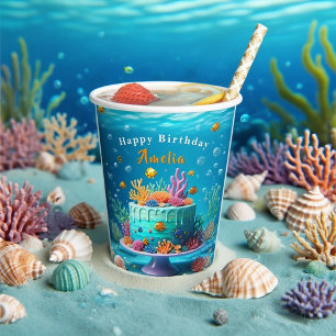 Under the Sea Coral Reef Cake - Birthday  Paper Cups