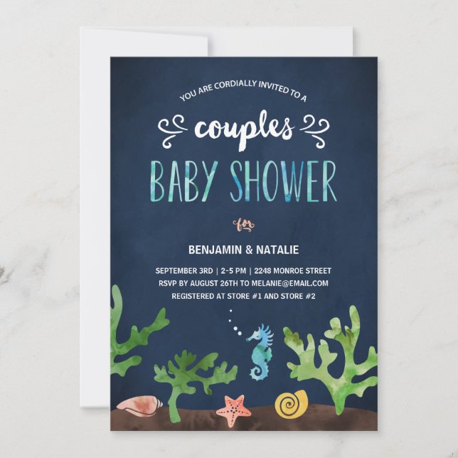 Under the Sea | Couples Baby Shower Invitation (Front)