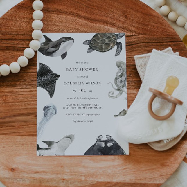 Under the Sea Creature Baby Shower Invitation (Creator Uploaded)