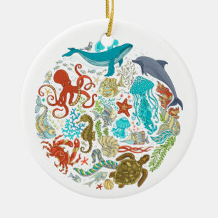 Under the Sea Crustaceancore Ocean Sealife  Ceramic Tree Decoration